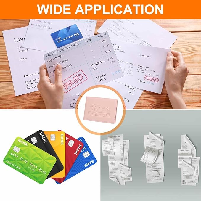 HARFINGTON Car Registration and Insurance Holder PU Leather Vehicle Glove Box Organizer Storage Accessories Car ID Holder with 2 Pockets for License ID Card Bank Card Documents, Pink