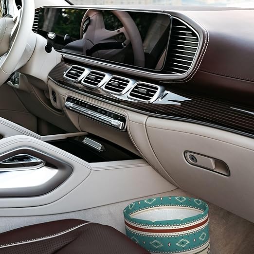 BEIANSHUO Native Indian Western Tribal Car Trash Can Collapsible Garbage Can,Hanging Trash Bag Water Proof with Suitable for Storage for Car Interiors,Home