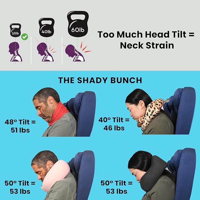 Cabeau Travel Pillow for Long Flights – Evolution X - Memory Foam Neck Support - Comfort On-The-Go for Airplane, Train, and Car (Sapphire) with Evolution X Travel Bag - Black