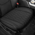 EQUIDEVDY 2 Pack Leather Bottom Car Seat Covers,Front Seat Covers for Cars,Driver Car Seat Cover,Luxury Faux Leather Seat Protectors,Full Wrap,Waterproof,for Most Vehicles,Sedan,SUV,Truck (Black)
