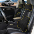 Car Neck & Lumbar Support Pillow Set for Honda Civic, Soft Memory Foam Headrest & Back Cushion, Ergonomic Comfortable Seat Support for Daily Driving and Long Trips Car Interior Accessories