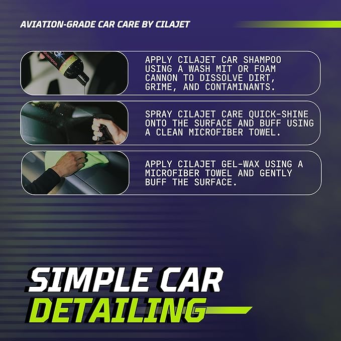 Cilajet Care Car Wash Care Kit, Automotive, Detail Your Car’s Exterior, 5 Piece Set, Includes Microfiber Towels, Works on Cars, Trucks, SUVs and More