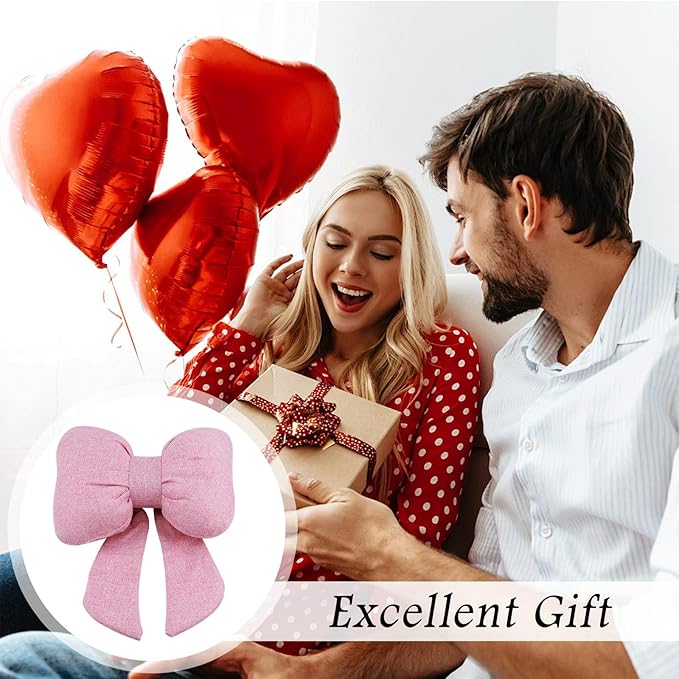 2PCS Cute Bow Car Headrest Pillow,Comfortable & Breathable Car Neck Pillows for Relief Neck Fatigue,Universal Head Rest Pillow for Cars Decoration as Birthday Gifts for Women,Girl (Pink/2PCS)
