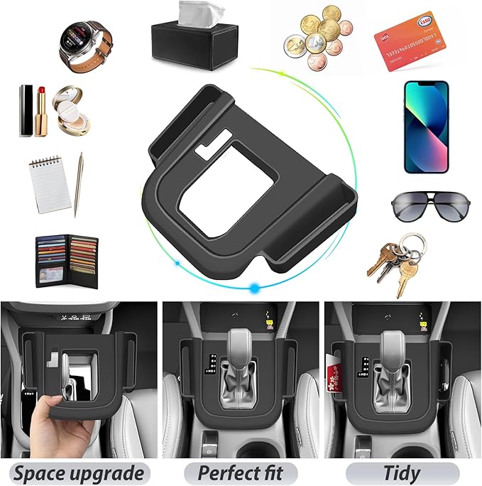 SKTU for 2025 Subaru Forester Gear Shift Panel for 2025 Subaru Forester Center Console Organizer Subaru Forester 2025 Accessories Rubber Passenger Side Storage Box Durable (Not for Base & Wilderness)