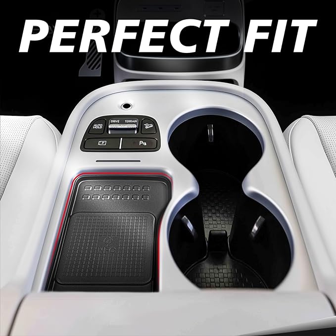 BestEvMod Wireless Charger Mat Compatible with Hyundai Ioniq 9 2026+ S SE SEL Accessories Phone Charge Area Silicone Cover Non Slip Silicone Pad Not Fit Limited/Calligraphy/Calligraphy Design