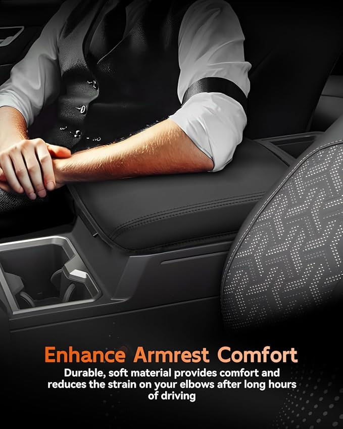 CDEFG for 2024 2025 2026 Toyota Tacoma Center Console Cover Armrest Box Cover for Tacoma (SR, SR5, TRD PreRunner, TRD Sport, TRD Off-Road, Limited) Accessories Console Arm Rest Protector