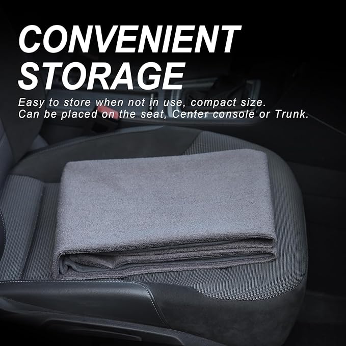 nbnhxnff Sweat Towel Car Seat Cover Protector Front Seats for Gym Workout, Running, Swimming, Beach and Hiking, Waterproof Universal Seat Cover for Car, Trucks, Van & SUV(Grey, 1pcs Front Seat)