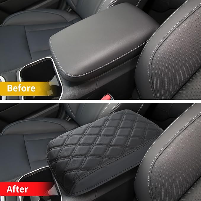 GIANT PANDA Custom Fit Center Console Armrest Cover for 2020-2025 Subaru Outback/Legacy,Waterproof Faux Leather Middle Console Cover Arm Rest Lid Cover Protector - Full Protection - Black