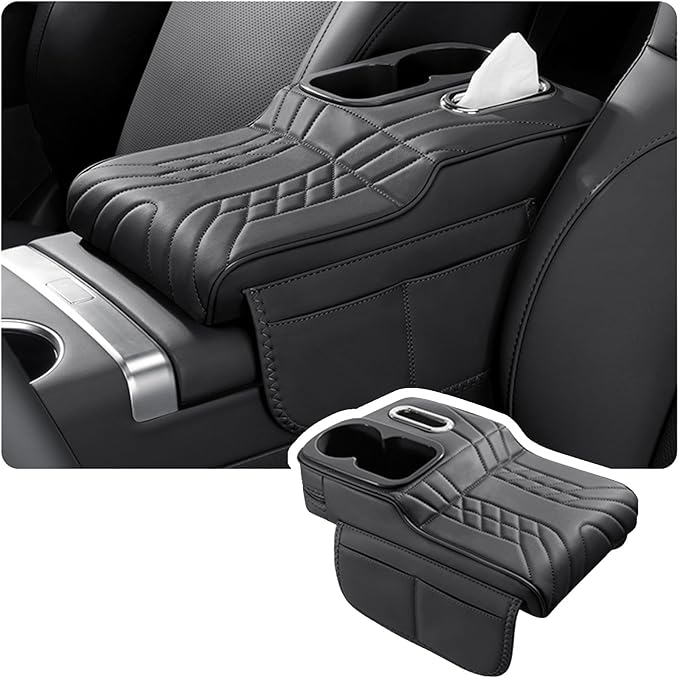 Car Armrest Cover for BMW M440i 2020 2021 2022 2023 2024 2025 2026, Center Console Cover Mat Armrest Seat Box Cover Cushion Console Pad Interior Accessories,A