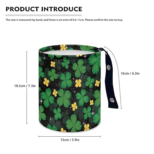 Car Trash Can with Hanging for Back Seat, Car Accessories for Women Men Automotive Garbage Cans Vehicle Trash Can for Truck SUVSt. Patrick