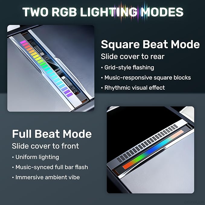 USB Hub for Tesla Model Y Juniper 2025 2026 Model 3 Highland 2024 2025 with Sliding Cover, 107W RGB Ambient Light Docking Station Multi Ports Retractable Cable Fast Charger fit Center Console
