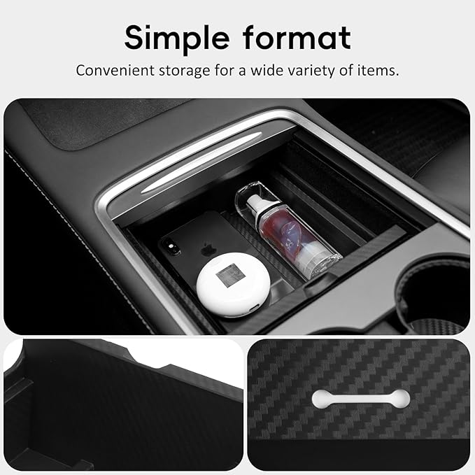 BurtyPokie 2021-2024 Tesla Model Y Center Console Organizer Tray Compatible with 2021-2023 Tesla Model 3 Center Console Tray,Tesla Highland Accessories