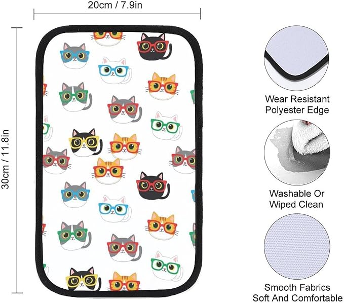 Auto Center Console Armrest Cover Pad Cute Cats Animals Pet Cat Lovers Kawaii, Comfortable Universal Fit Armrest Box Cover Car Accessories for Vehicle SUV Truck