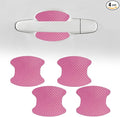 4PCS Car Door Handle Cup Scratch Protector, Car Door Handle Sticker, Scratch Auto Door Protective Film, Car Accessories Car Door Handle Protective Films Universal for Cars (Pink, 4PCS)