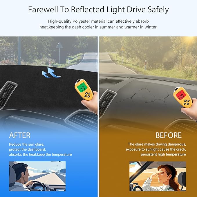 Dash Cover Compatible with Hyundai Genesis Sedan 4 Door 2008-2012 2013 2014 Accessories,Nonslip Car Dashboard Cover Mat Interior Accessories Dashmat Sunshade UV Protector