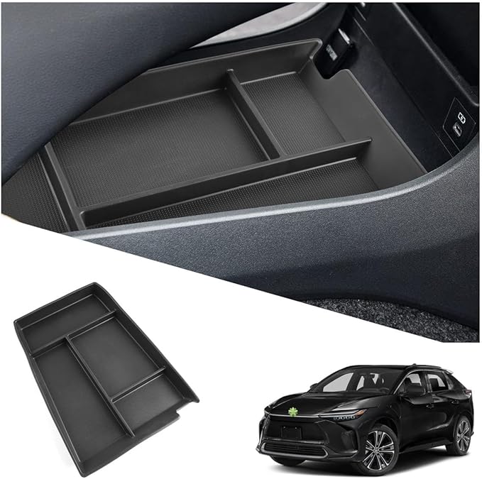 Ruiya 2025 BZ4X Lower Console Organizer for Toyota BZ4X 2025 Accessories Silicone Material Under Console Organizer Compatible with (2022-2025) Toyota BZ4X & (2023-2026) Subaru Solterra