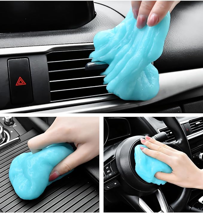 Car Cleaning Gel, Reusable Detailing Putty for Cracks & Vents, Universal Dust Remover for Car Interior, Electronics, Keyboard, Laptop, Multi-Purpose Auto Accessories, Non-Sticky Dust Cleaner Kit