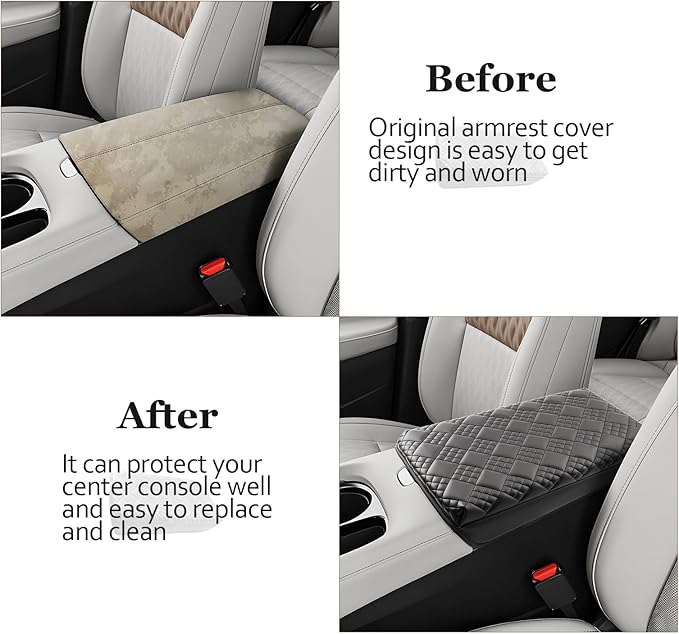 SKTU for 2025 2026 Nissan Murano Armrest Cover for 2025 2026 Nissan Murano (SV/SL/Platinum) Center Console Cover Nissan Murano 2025 2026 Accessories 2025 2026 Murano Soft Console Cushion-Durable