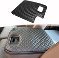 Center Console Armrest Cover for 1999-2001 Ford F250 F350 F450 Super Duty Accessories, Vinyl Leather Armrest Cover Middle Console Cushion Pad, Black (Fits Jump Seat Only)