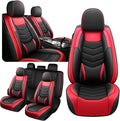 Car Seat Covers Fit for Chevy Trax 2015-2025, Side Airbag Compatibility, 3D Lumbar Support and Seamless Fit, Easy to Clean Sports Seat CoverFull Set, Black Red