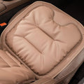 Car Seat Cushions, Skin-Friendly Leather Seat Cushions, Comfort Breathable Scratch Wear-Resistant, Memory Foam Seat Pad for Car, Office or Home Chair (Brown)
