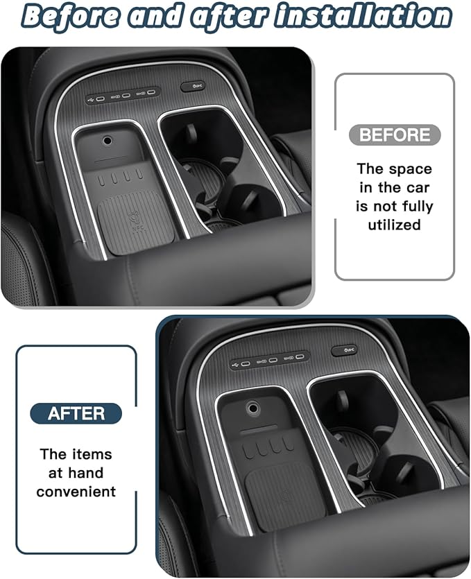 2026 Palisade Wireless Charging Pad for Hyundai Palisade 2026 Accessories Anti-Slip Wireless Silicone Mat Compatible with 2026 Hyundai Palisade Calligraphy/Limited/XRT Pro(Only for 7-seat version)