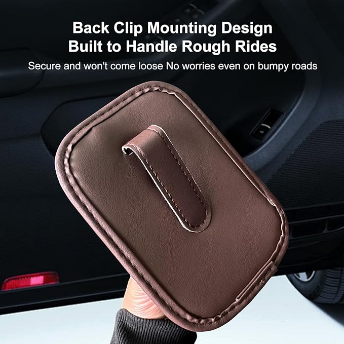 VOJKOREL Universal Door Water Cup Holder, car Multi-Function Storage Rack, car seat Back Beverage Holder, Suitable for Water Cups, Mobile Phones, Drinks, Coffee, etc.(Brown)