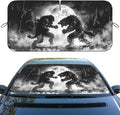 Bigfoot Car Window Sun Shield Fantasy Full Moon Werewolf Fight Bigfoot Front Window Sun Shade Rays Sun Shade Visor Protector for Car Sedan Truck SUV Accessories 59" L x 31.5" W