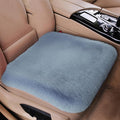 Plush Car Seat Cushion, Soft Warm Fuzzy Faux Rabbit Fur Fluffy Plush Auto Seat Cover Vehicle Car Front and Back Seat Protector Pad with Non-Slip Backing Cushion Interior Universal Fit (Blue,Front*1)