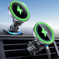 Lamicall 15W for MagSafe Car Mount Charger - [20X Strong Magnets] Wireless Car Phone Holder Charger, Magnetic Phone Holders for Car Vent Dash Accessories for Women Men for iPhone 17 Air Pro Max Silver