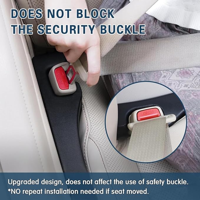 2Pcs Car Seat Gap Filler, Seat Gap Blocker, PU Leather Car Seat Gap Plug to Fill The Gap Between Seat and Console Stop Things from Dropping, Universal Car Interior Accessories for Car Truck