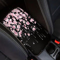 Japanese Cherry Print Universal Center Console Cover Armrest Cover for Car SUV,Fashion Car Arm Rest Cover Pad for Women