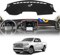 Cartist Dashboard Cover for 2019-2026 Dodge Ram 1500 2500 3500 Dash Cover,OEM Custom Fit Anti-Glare UV Protection Dash Mat,Non-Slip Polyester Car Interior Accessories