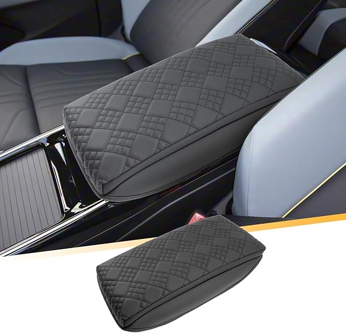 Armrest Cover for 2023-2026 Volkswagen ID.4 (Pro/Pro S/Pro S Plus) Volkswagen ID.4 Accessories Center Console Cover Arm Rest Protector Middle Lid Pad Protector PU Leather, Anti-Scratch,Non-Slip