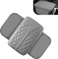 Cuymoap Car Armrest Cushion, Breathable Support Cover for Enhanced Elbow Comfort, Waterproof Anti-scratch Center Console Protector with Side Storage Pocket, Universal Slip-on Design for Car (Gray)