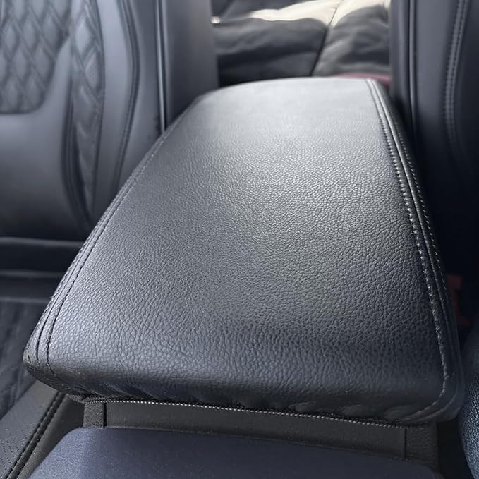 AOMSAZTO Center Console Covers for 2022-2026 Honda Cvic Armrest Covers for Honda Civic Black with Black Stiches