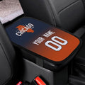 Custom Football Car Armrest Covers Universal Auto Center Console Pad Car handrail Box Cushion Personalized Add Name & Number Fans Gift Fit Suit for SUV Truck Sedan Van