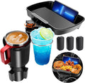 Cup Holder Tray for Car, 360° Rotating Car Tray, Car Food Table Tray for Eating with Solid Base & Phone Slot, Car Cup Holder Expander for Road Trip Essentials for Adults, ATCT-8