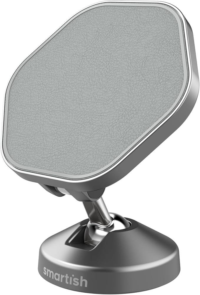 Smartish® MagSafe Mountaineer Car Mount - Compatible w/Apple iPhone 17/16/15/14/13 - Magnetic Stick on Adhesive Phone Holder - Extra Strength Magnet for Apple Accessories - Drive Me Grayzy