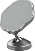Smartish® MagSafe Mountaineer Car Mount - Compatible w/Apple iPhone 17/16/15/14/13 - Magnetic Stick on Adhesive Phone Holder - Extra Strength Magnet for Apple Accessories - Drive Me Grayzy