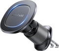 Miracase for MagSafe Car Mount with Metal Hook Clip, Magnetic Phone Holders for Car Phone Holder, Compatible with Garmin GPS Fit iPhone Android and All Smartphones, Dark Black