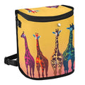 MNSRUU Car Trash Can with Lid, Funny Giraffe Car Trash Bag Hanging Organizers and Storage for Front Back Seat, Leak-Proof Trash Bin