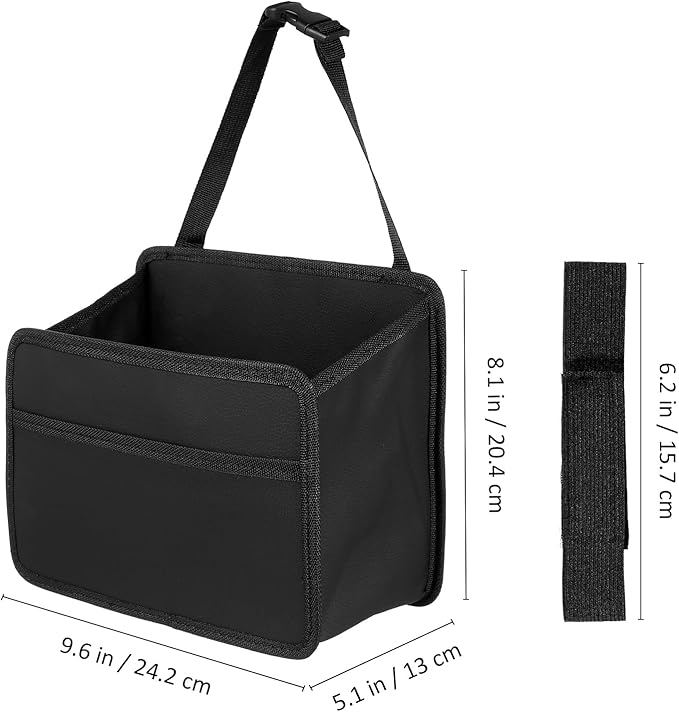 Car Back Seat Organizer, Hanging Backseat Car Organizer, Collapsible Back Seat izers and Storage Box, Trash can, Travel Bag Accessories for Kids & Adults - Large