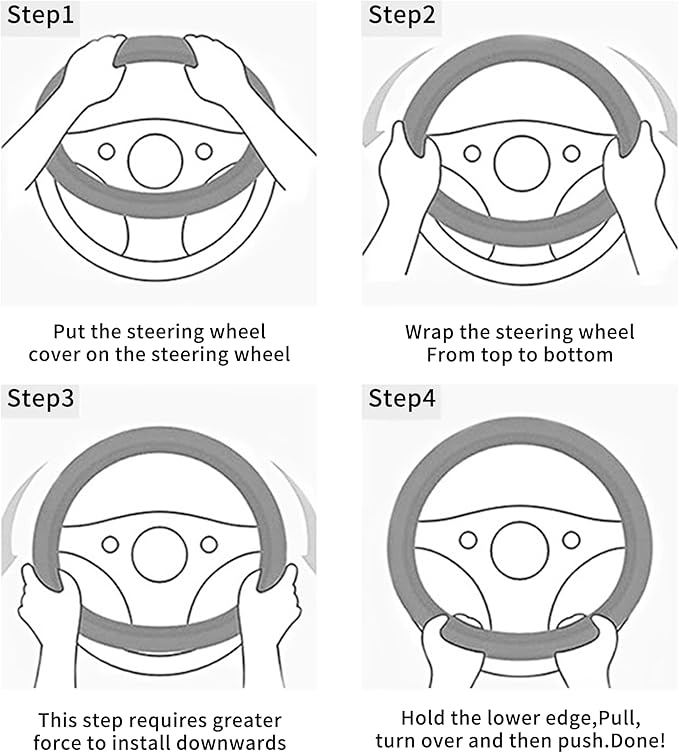 Car Steering Wheel Cover, 15Inch Universal Breathable Car Steering Wheel Protector, Anti-Slip Soft Car Decor for Men Women, Automotive Interior Accessories Fit Vehicle SUV Truck RV (Purple)