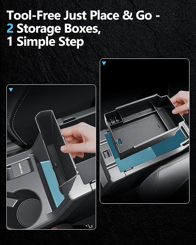SKTU 2PCS for 2024 2025 2026 Subaru Crosstrek/Subaru Impreza Center Console Organizer 2024-2026 Crosstrek Central Console Hanging Storage Box 2024 2025 2026 Crosstrek Accessories ABS Console Tray