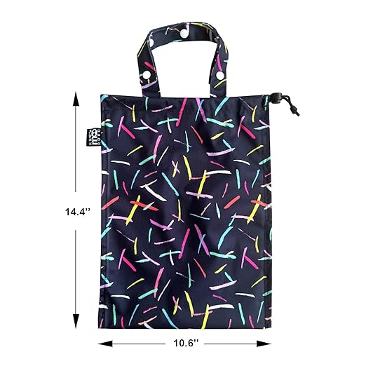 RMMOORORO Cute Hanging Car Trash Garbage Bag 100% Leakproof Waterproof Multipurpose for Car Back Front Seat Console with Hanging Strap (Colorful Lines)
