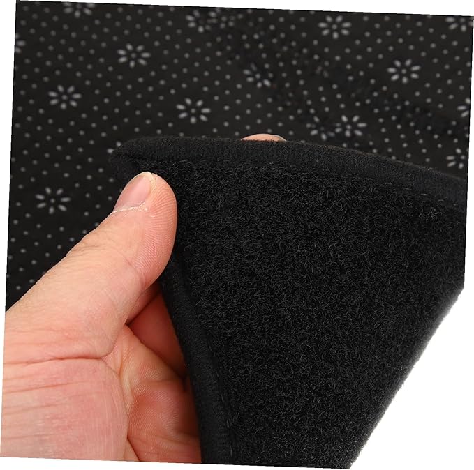 Automotive Dashboard Cover Pad Polyester Anti-Slip Dash Mat Carpet for Left-Hand Drive Cars Non-Glare Sunshade Protector with Silicone Grip Black