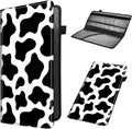 Mxfdegf Car Registration and Insurance Holder, Leather Car Glove Box Organizer, Cool Car Accessories for ID, Driver's License Cards & Essential Document, business cards, Men&Women,Cute Cow