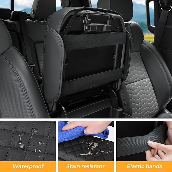 FUNY Center Armrest Cover for 2014-2018 Silverado Sierra Jump-Up Seats, Durable Center Console Cover Replacement, Only fit Jump Seat Console
