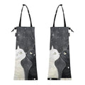 ALAZA Hanging Car Trash Bags Garbage Bag Trash Can for Back Seat Small Black Cat White Cat Washable Storage Bag Retractable 2 Pack